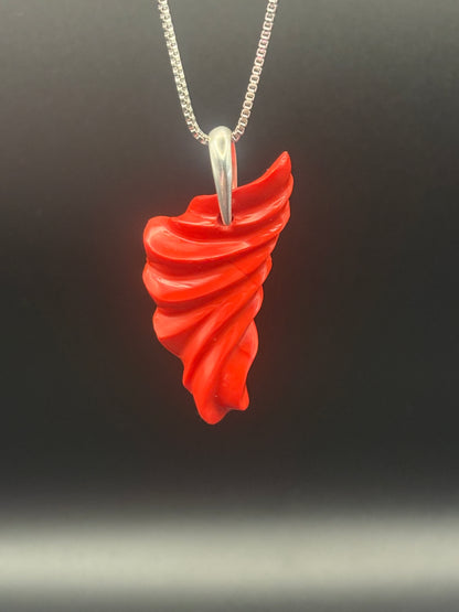 The Lady in Red - Rosarita Hand-Sculpted Pendant
