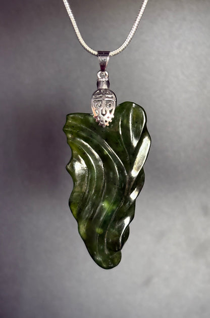 Emergence - Hand-sculpted Chrome Chalcedony Pendant