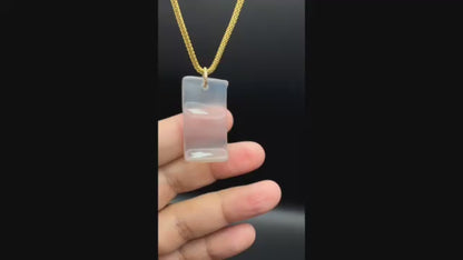 The Veil - Hand-sculpted Montana Agate Pendant